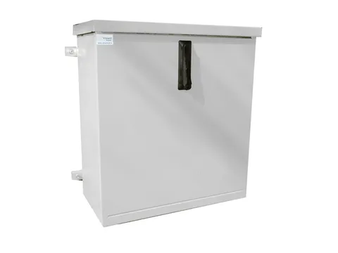 Lichtgrijze RVS gasmeterkast wandmodel voor G4/G6 gasmeter